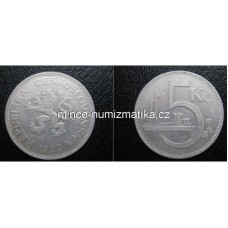 5 Kčs 1932 -RR- Ag Koruna Československá 5Kčs